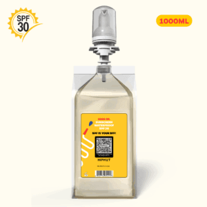 Zonnebrandcrème 1liter factor 30 waterbestendig - voor dispenser - navulling - 2500 doses