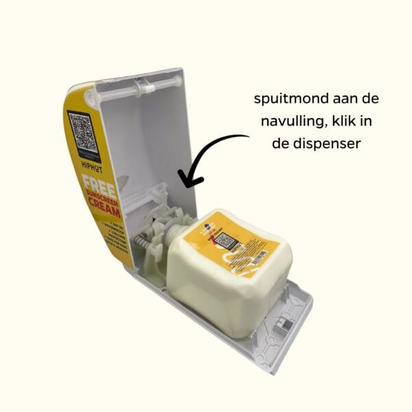 Zonnebrandcrème 1liter factor 50 waterbestendig - voor dispenser - navulling - 1500 doses - Afbeelding 2