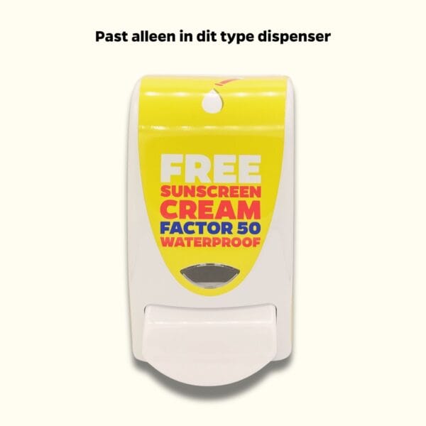 Zonnebrandcrème 1liter factor 50 waterbestendig - voor dispenser - navulling - 1500 doses - Afbeelding 3