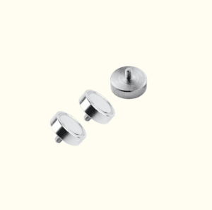 Magneet 25mm Ø + rubberkapjes - 3 stuks
