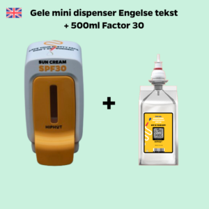 Mini zonnebrand dispenser + 500 ml zonnebrandcrème factor 30