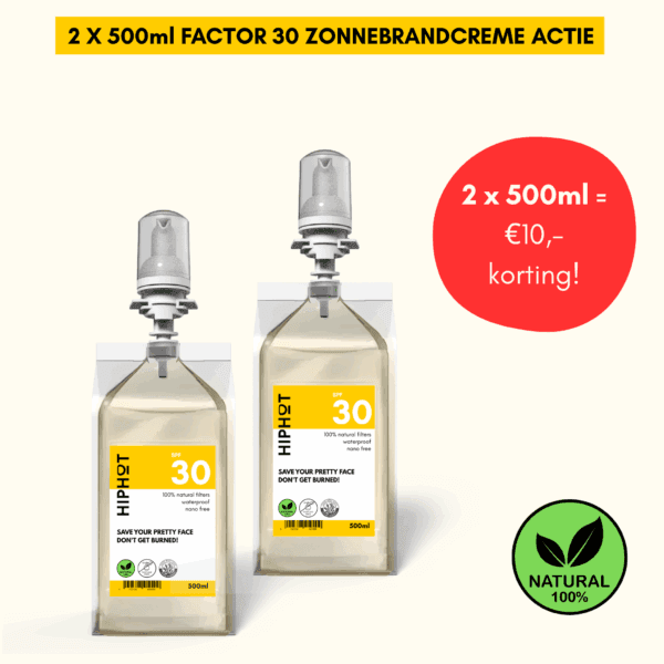 Factor 30 voordeelbundel: 2 x 500ml minerale zonnebrandcrème