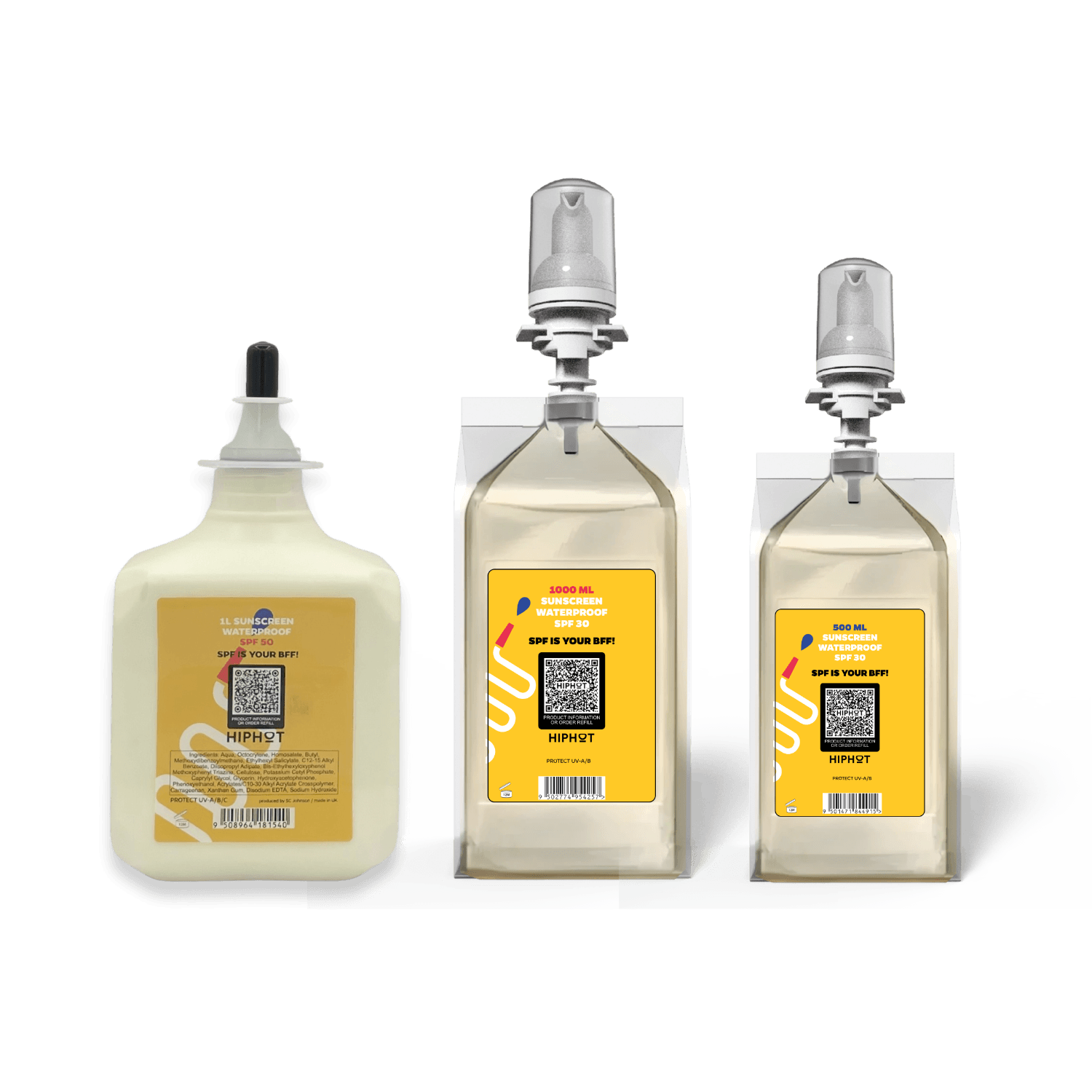 HIPHOT zonnebrandcrème assortiment navulling